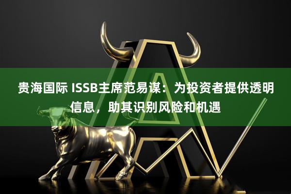 贵海国际 ISSB主席范易谋：为投资者提供透明信息，助其识别风险和机遇